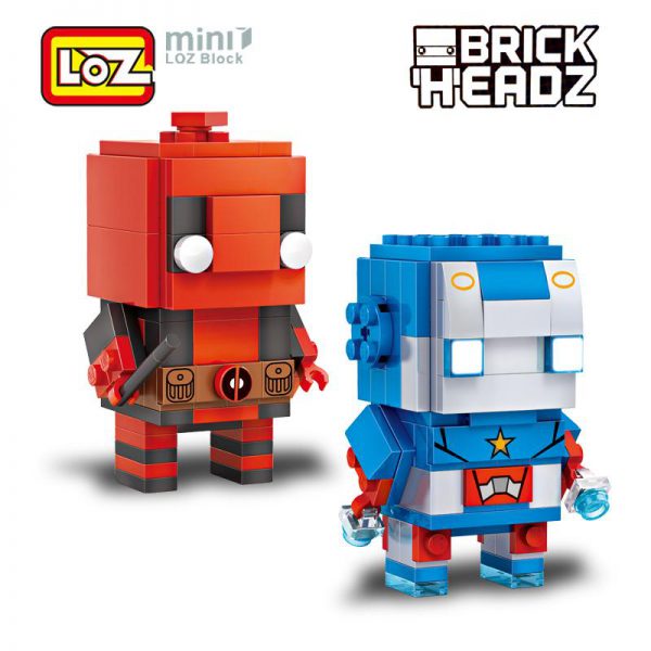 LOZ Brickheadz Ant Man + Deadpool 2in1