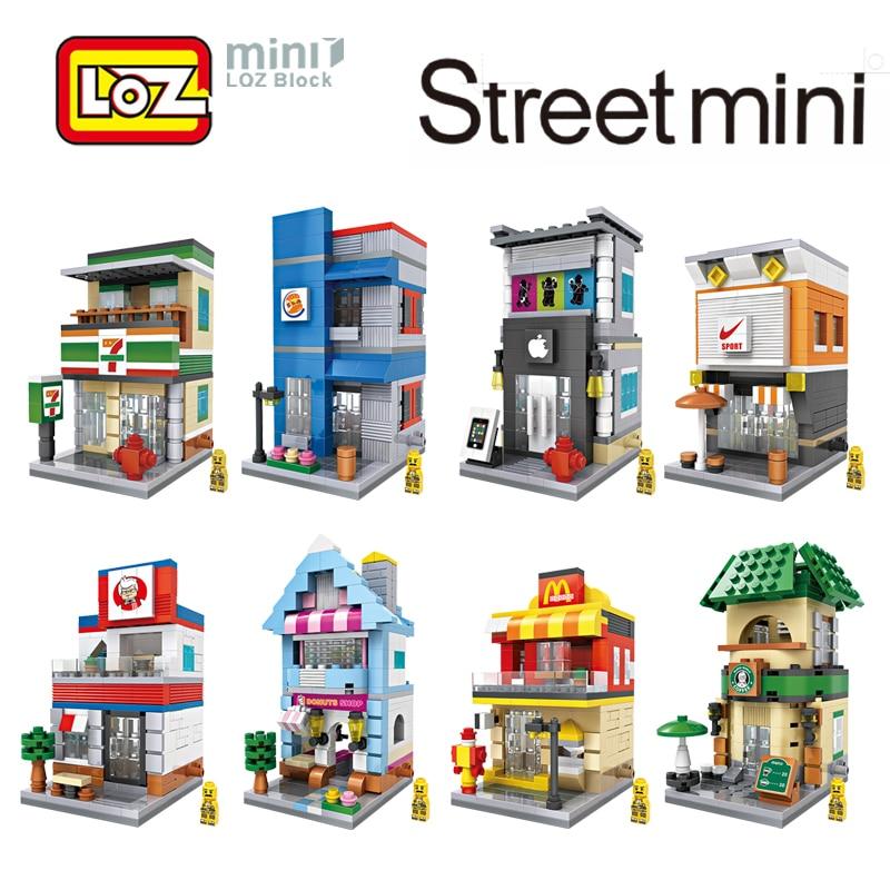 LOZ Street 1608 Starbucks Coffee Shop DIY Mini Blocks Diamond Nano Building Toy 