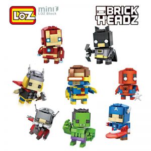 LOZ Mini Super Hero Blocks Batman Captain America Thor Iron man