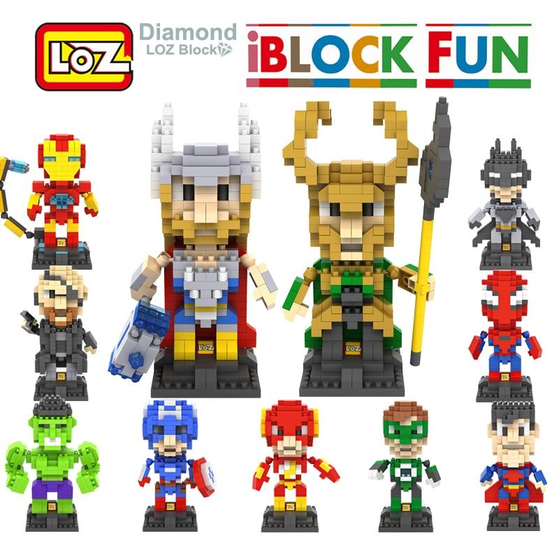 LOZ Diamond Blocks iBLOCK FUN The Avengers Mini #9159 Captain America With Box 