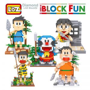 iBlock fun LOZ Doraemon + Nobita + Xuka +Chaien +Xeko
