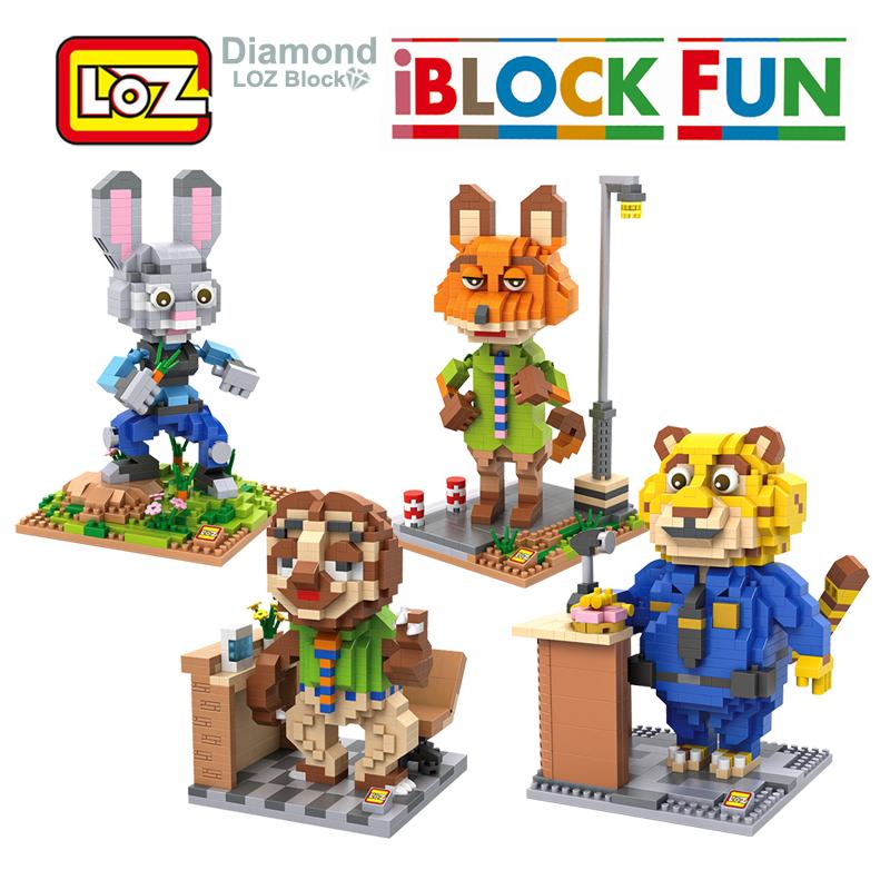 Building Blocks Judy hopps Nick Wilde Zootopia Diamond Brick Toys Creative Gifts 