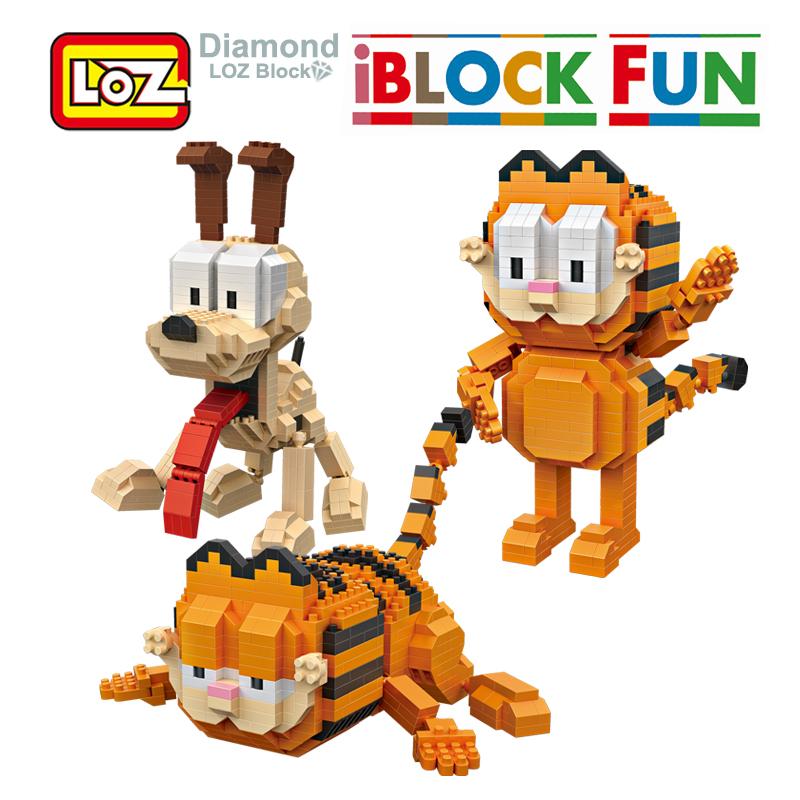 Garfield Lie Down Stand Up Odie Friends LOZ Mini Building Block Fun A F01 