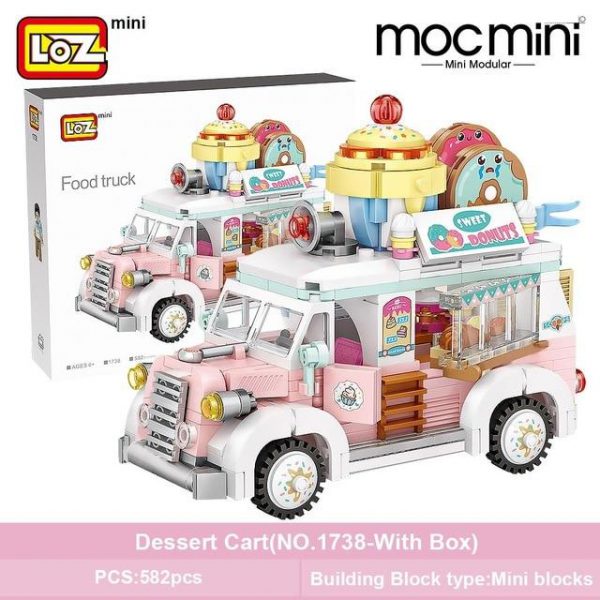 LOZ Mini Blocks Fruit cart Dessert Cart Official LOZ BLOCKS STORE