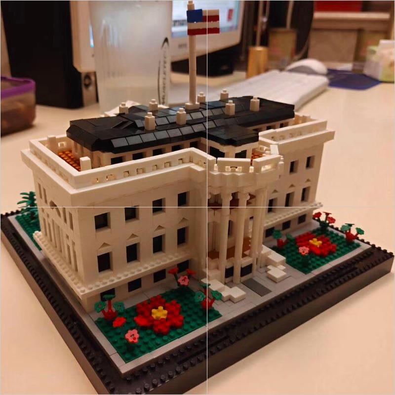 Balody 16090 Architecture USA The White House Mini Diamond Building Blocks Toy 
