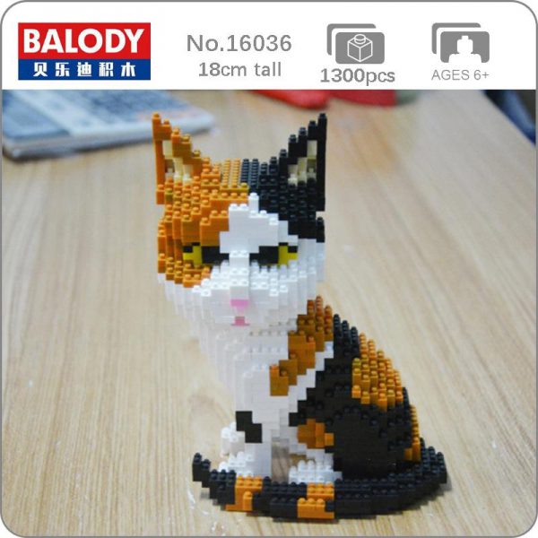 Balody 16036 Animal Persian Cat Tabby Kitten Official LOZ BLOCKS STORE