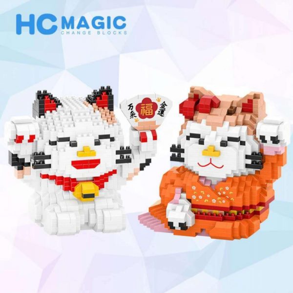 HC Mini Blocks Maneki Neko Fortune Cat Official LOZ BLOCKS STORE