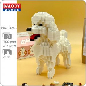 Balody 18246 Animal White Poodle Dog Official LOZ BLOCKS STORE