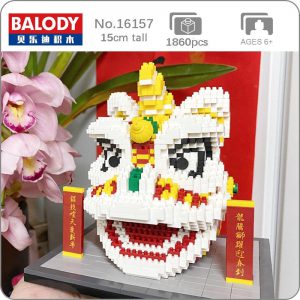 Balody 16157 China Spring Festival Lion Dance Official LOZ BLOCKS STORE