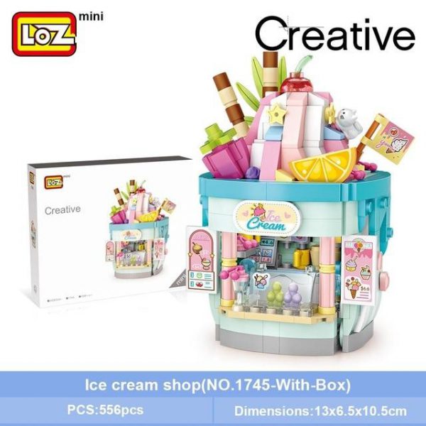 LOZ Mini Block Ice Cream Shop & Toast Shop Official LOZ BLOCKS STORE