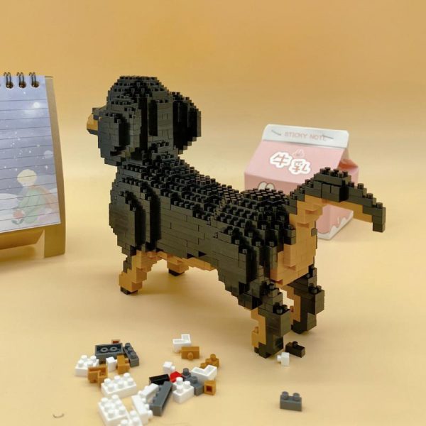 Balody 18244 Animal Black Dachshund Dog Official LOZ BLOCKS STORE