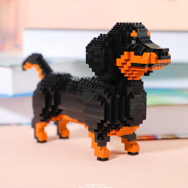 Balody 18244 Animal Black Dachshund Dog Official LOZ BLOCKS STORE