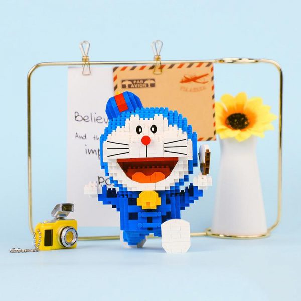 Balody 16136 Anime Doraemon Cat Robot Running Official LOZ BLOCKS STORE