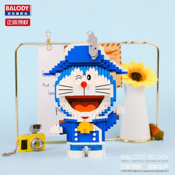 Balody 16135 Anime Doraemon Cat Robot Soldier Official LOZ BLOCKS STORE