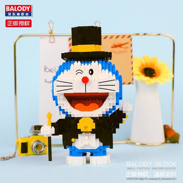 Balody 16132 Anime Doraemon Cat Robot Gentleman Official LOZ BLOCKS STORE