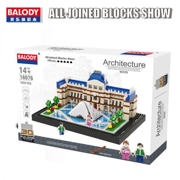 Balody Musee du Louvre World Architecture Official LOZ BLOCKS STORE