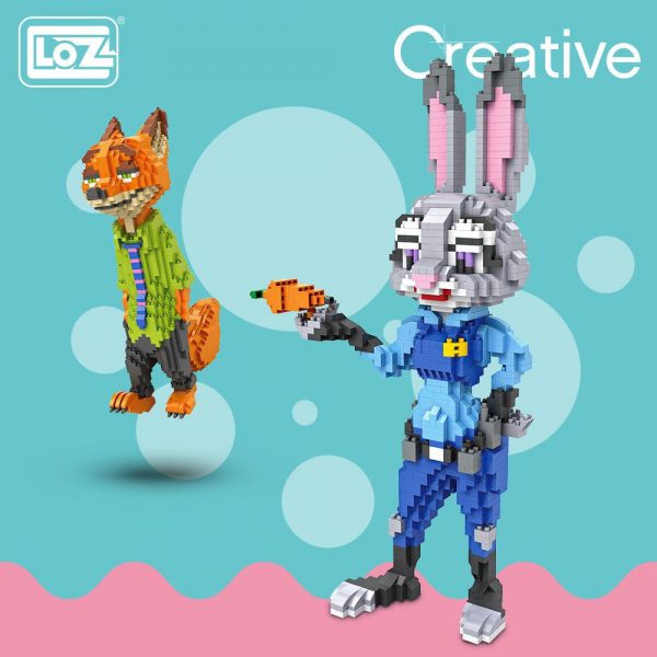 LOZ Diamond Blocks Assembly Fox Rabbit Official LOZ BLOCKS STORE
