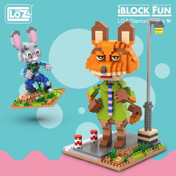 LOZ Diamond Blocks Rabbit Fox Panther Sloth Zoo Official LOZ BLOCKS STORE