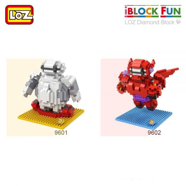 LOZ Diamond Blocks Cartoon White Robot Official LOZ BLOCKS STORE