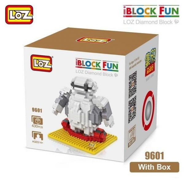 LOZ Diamond Blocks Cartoon White Robot Official LOZ BLOCKS STORE