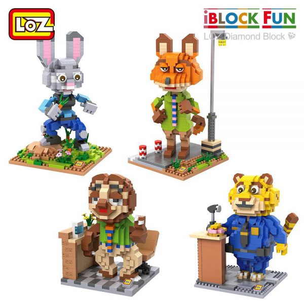 LOZ Diamond Blocks Rabbit Fox Panther Sloth Zoo Official LOZ BLOCKS STORE