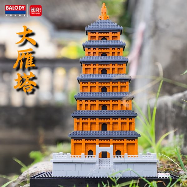 Balody 16161 World Famous Architecture Wild Goose Pagoda Tower DIY Mini Diamond Blocks Bricks Building Toy 2 - LOZ™ MINI BLOCKS