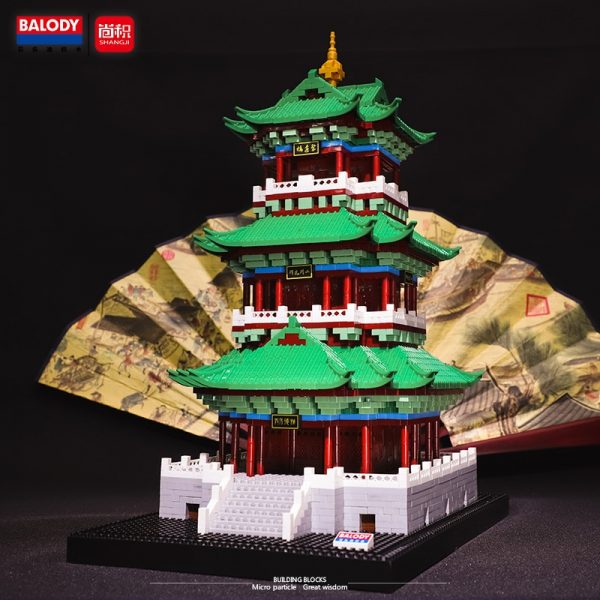 Balody 16163 World Famous Architecture Juyuan Tower 3D Model DIY Mini Diamond Blocks Bricks Building Toy 4 - LOZ™ MINI BLOCKS