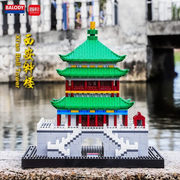 Balody 16164 World Famous Architecture Xian Bell Tower 3D Model DIY Mini Diamond Blocks Bricks Building 2 - LOZ™ MINI BLOCKS