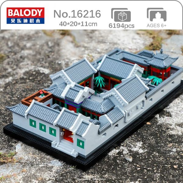 Balody 16216 World Architecture Ancient Courtyard House Tree Model Mini Diamond Blocks Bricks Building Toy for - LOZ™ MINI BLOCKS