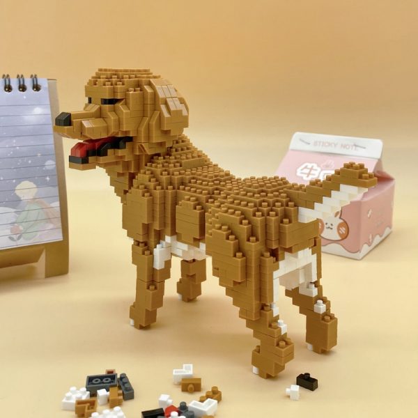 Balody 18243 Cartoon Golden Retriever Dog Animal Pet 3D Model DIY Mini Diamond Blocks Bricks Building 1 - LOZ™ MINI BLOCKS
