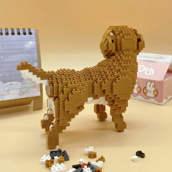 Balody 18243 Cartoon Golden Retriever Dog Animal Pet 3D Model DIY Mini Diamond Blocks Bricks Building 3 - LOZ™ MINI BLOCKS
