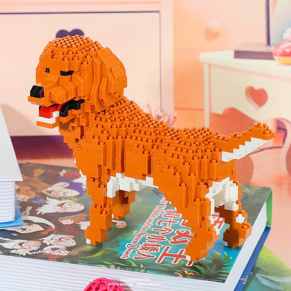 Balody 18243 Cartoon Golden Retriever Dog Animal Pet 3D Model DIY Mini Diamond Blocks Bricks Building 5 - LOZ™ MINI BLOCKS