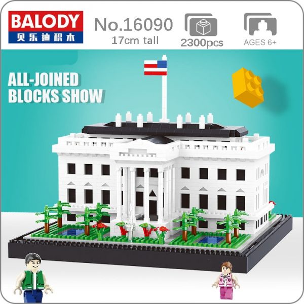 Balody World Famous Architecture USA The White House Building Blocks 3D Model DIY Mini Diamond Blocks - LOZ™ MINI BLOCKS