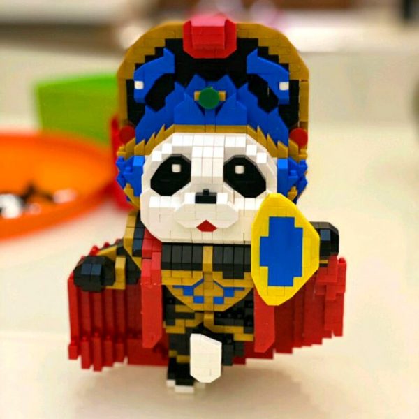 DAIA 668 64 China Ancient Sichuan Opera Blue Costume Panda Actor 3D Mini Diamond Blocks Bricks 3 - LOZ™ MINI BLOCKS