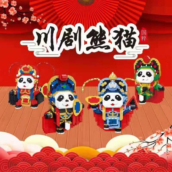 DAIA 668 64 China Ancient Sichuan Opera Blue Costume Panda Actor 3D Mini Diamond Blocks Bricks 5 - LOZ™ MINI BLOCKS