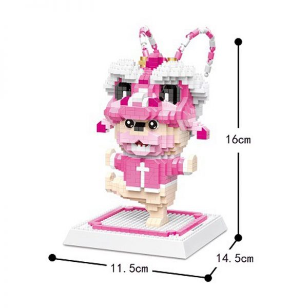 DAIA 66859 Chinesische Sternzeichen Peking oper Lion Dance Hund Tier Modell Mini Diamant Bl cke Ziegel 1 - LOZ™ MINI BLOCKS