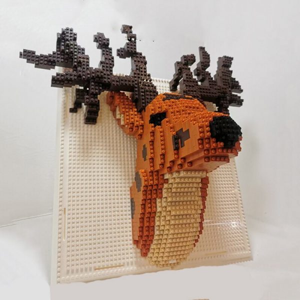DAIA Loong Dragon Elephant Horse Tiger Deer Elk Monster Animal Head Wall Painting Mini Diamond Blocks 3 - LOZ™ MINI BLOCKS