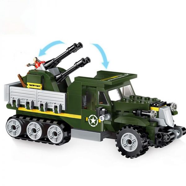 Enlighten 1710 Military Army Battle Force Heavy Truck Plane Task Action DIY Mini Blocks Bricks Building 1 - LOZ™ MINI BLOCKS