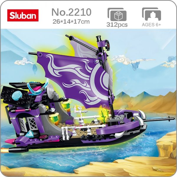 Enlighten 2210 Ancient Cloud Butterfly Sailing Boat Fairy Tale War Ship DIY Mini Blocks Bricks Building - LOZ™ MINI BLOCKS