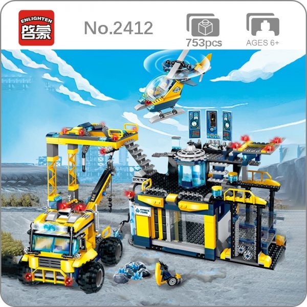 Enlighten 2412 Kyanite Squad Crystal Science Analysis Lab Base Truck Plane Mini Blocks Bricks Building Toy - LOZ™ MINI BLOCKS