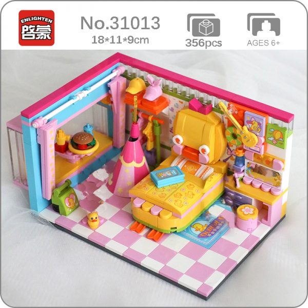 Erleuchten 31013 Nette Entlein M dchen Schlafzimmer S e Puppe Haus Nette Zimmer Modell Mini Bl - LOZ™ MINI BLOCKS