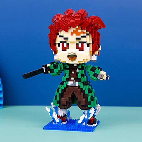 Gejia 6023 1 Anime Demon Slayer Kamado Tanjirou Monster Warrior DIY Mini Diamond Blocks Bricks Building 3 - LOZ™ MINI BLOCKS