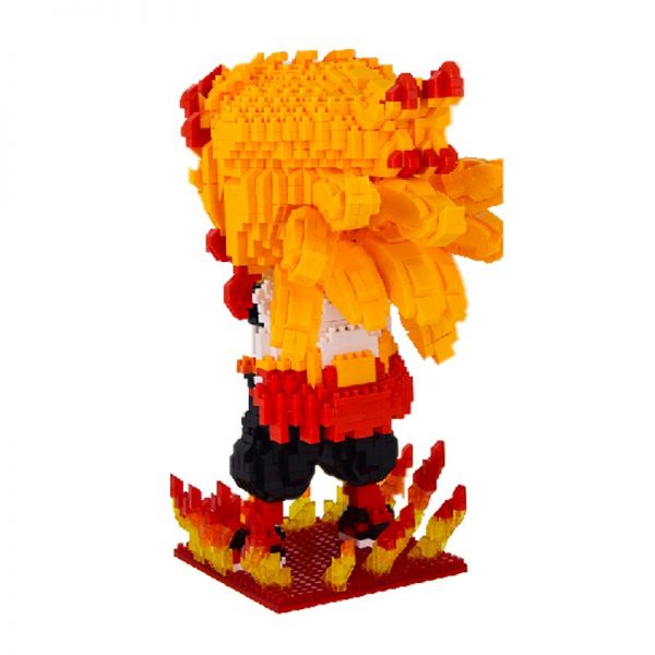 Gejia 6023 3 Anime Demon Slayer Rengoku Kyoujurou Monster Warrior 3D Mini Diamond Blocks Bricks Building 3 - LOZ™ MINI BLOCKS