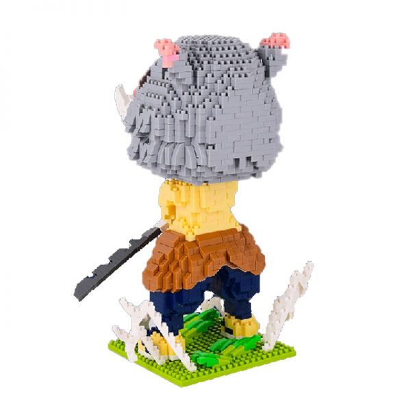 Gejia 6023 4 Anime Demon Slayer Hashibira Inosuke Pig Animal Monster Mini Diamond Blocks Bricks Building 4 - LOZ™ MINI BLOCKS