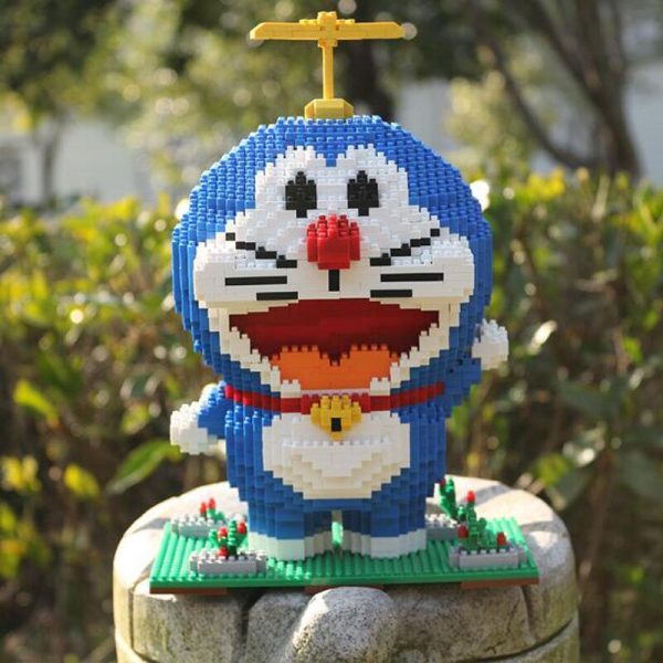HC 3002 Anime Doraemon Cat Animal Pet Robot Flower 3D Model DIY Mini Diamond Blocks Bricks 2 - LOZ™ MINI BLOCKS