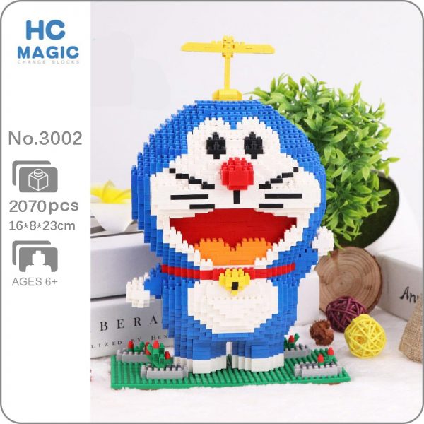 HC 3002 Anime Doraemon Cat Animal Pet Robot Flower 3D Model DIY Mini Diamond Blocks Bricks - LOZ™ MINI BLOCKS