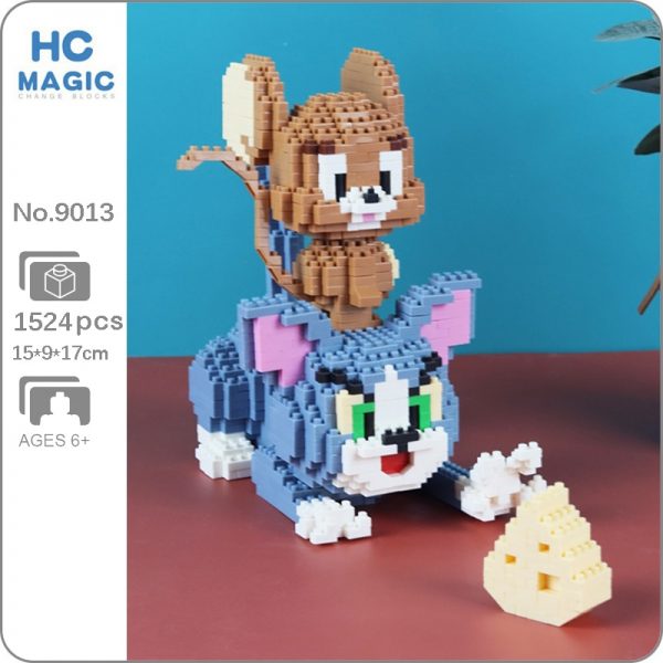 HC 9013 Cartoon Tier Welt Katze Maus Haustier K se Lebensmittel 3D Modell DIY Mini Diamant - LOZ™ MINI BLOCKS