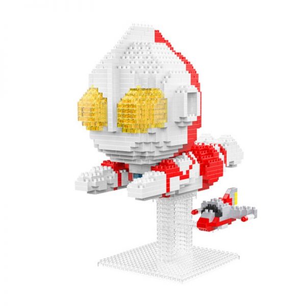 HC 9090 Anime Super Hero Flying Ultraman Space Alien Plane Model DIY Mini Diamond Blocks Bricks 5 - LOZ™ MINI BLOCKS