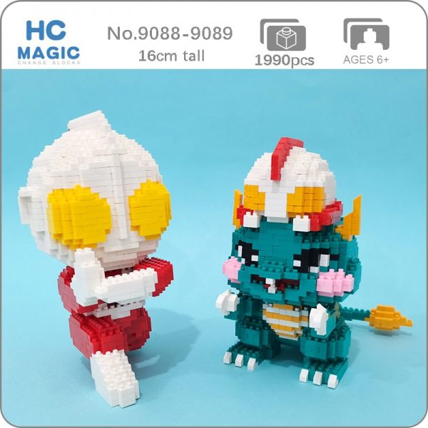 HC Anime Super Hero Ultraman Alien Dragon Monster 3D Model DIY Mini Diamond Blocks Bricks Building - LOZ™ MINI BLOCKS