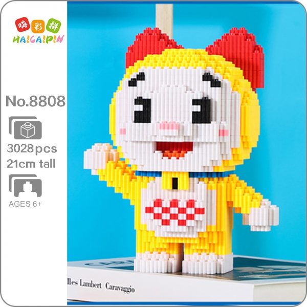 HCP 8808 Anime Doraemon Dorami Blue Cat Cute Animal Model 3D Mini Magic Blocks Bricks Building - LOZ™ MINI BLOCKS